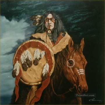 Retrato indio americano Pinturas al óleo